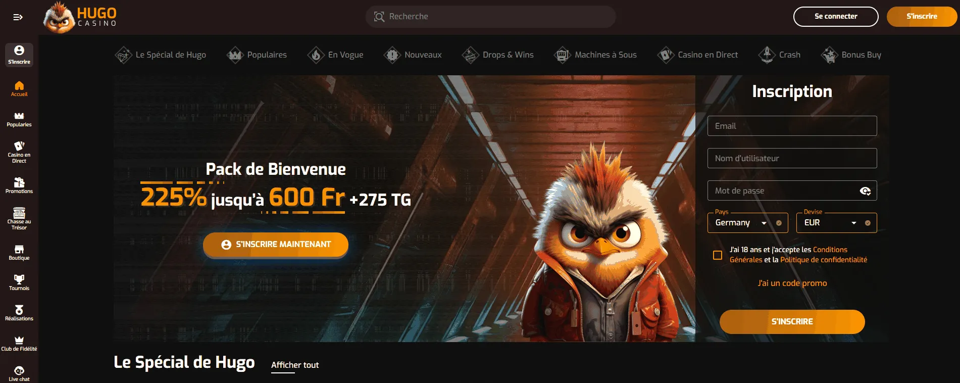 Casino International Hugo Casino en ligne International Hugo
